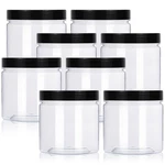 Coobbar 12OZ Clear Plastic Storage Jars CONTAINERS,8 Pack Refillable. Fixed Price $22.33.