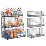 X-cosrack 3-TIER Stackable Wall Mount Metal Wire Storage Basket Countertop Bin. Fixed Price $53.92.