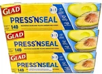 3 Pack Glad Press'n Multipurpose Sealing Wrap, 70 Sq Ft. Fixed Price $24.97.