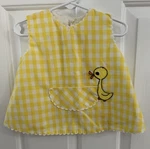 Beth Terrell Vintage Baby Scalloped Trim Yellow Gingham With Duck Dress/top. 2T. Fixed Price $15.00.