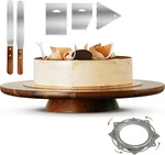 Tidita 13" Acacia Cake Rotating Rustic Wood Pedestal Stands Turntable. Fixed Price $43.37.