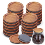 24PACK Regular Mouth Mason Jar Lids - Acacia Wooden Storage Canning .... Fixed Price $48.42.