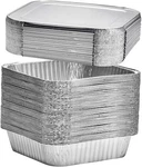 (100 Count) 8" Square Disposable Aluminum Foil Baking Pans With Flat Lids. Fixed Price $79.99.