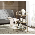Safavieh Dulcinea Bar Cart Gold / Mirror. Fixed Price $426.75.