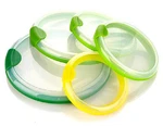 Farberware Bowl Huggers Lids 5 Pcs; Green And Yellow Sm, 2 Med, X-lg. Fixed Price $12.99.