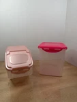Lot 2 Lock & Food Storage Containers Pink Snap Lid Plastic Kitchen. Fixed Price $11.20.