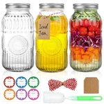 Hingwah Wide Mouth Mason Jars 64 Oz, 3 Pack Large Half Gallon With.... Fixed Price $32.78.