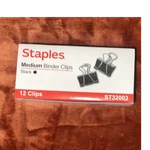 Staples Medium Binder Clips Black 12 Pack ST32003 Model Mpn. Fixed Price $11.35.