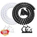 Viwieu 2 Pcs Cable Management Sleeves With Clips Wire Wrap System For Desks. Fixed Price $20.00.