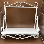 Vintage White Metal Scroll Wall Shelf 12" X Shabby Chic Ready!. Fixed Price $27.99.