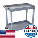 Luxor EC11-G Tub Storage Cart Shelves Gray 32 18. Fixed Price $155.53.