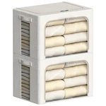 Fhsqx 2 Pack Clear Window Storage Bins Large Stackable Linen Fabric For. Fixed Price $68.78.