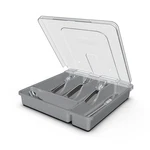Silverware Tray With Lid, Utensil Holder For Kitchen Counter Plastic Flatware.... Fixed Price $34.16.