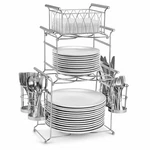 7-PIECE Buffet Picnic Caddy Stackable Set Plate Napkin And Silverware Holder. Fixed Price $64.99.