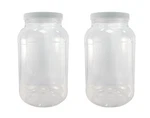 1 Gal Plastic Wide Mouth Jars Lined Screw Lid 2 Pack Pantry Food Storage. Fixed Price $45.38.