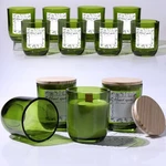 Letine 12PCS Premium 8OZ Green Glass Candle Jars With Lids - Bulk Empty Vesse.... Fixed Price $43.93.