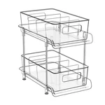 Hihegd 2 Tier Bathroom Storage With Dividers, Under Sink C-CLEAR-1PC. Fixed Price $28.88.