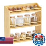 Stellstar Spice Rack Wall Mounted Organizer For Counter Bamboo Storage Hol. Fixed Price $51.77.