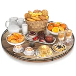 Acacia Wood 24" Lazy Susan Turntable Organizer For Top, Farmh... Fast Ship. Fixed Price $107.99.
