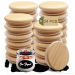 Oui Yogurt Jar Lids, Cymuber Leak Proof Wooden Set With Silicone Sealing.... Fixed Price $34.83.