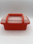 Vintage Tupperware Freeze-n-save Ice Cream Keeper 1254-9 Red Lid & Handle. Fixed Price $9.99.