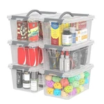 Clear Storage Latch Bins, 6-PACK Organizer Box With Handle Lids, .... Fixed Price $38.80.