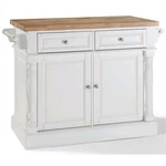 Crosley Furniture Oxford Wood Butcher Block Top Kitchen Island In White. Fixed Price $697.99.