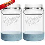 Dwbligt 1 Glass Jar With Lid 2 Pack Large Wide Mouth Gallon, Clear. Fixed Price $47.03.