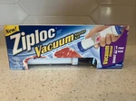 Ziplock Vacuum Starter Kit 1 Hand Pump & 3 Quart Bags New Sealed. Fixed Price $14.38.