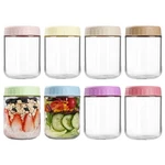 Showin Overnight Oats Containers With Lids, Glass 16OZ-8PC, Multicolor. Fixed Price $38.99.