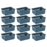 Iris Usa Plastic Storage Basket 12 Pack Small Shelf Organizer. Fixed Price $41.99.