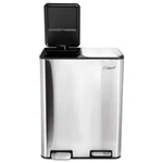 Elama 2 Section 30 Liter/ 8 Gallon Each Trash And Recycling Step Bin Wi. Fixed Price $90.38.