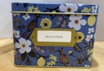Rifle Paper Co. Blue Capri Tin Recipe Box With Dividers & Cards. Fixed Price $37.75.