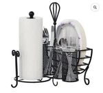 Gourmet Basics By Mikasa Avilla Picnic Storage Caddy, Plate, Napkin & Flatwar.... Fixed Price $35.50.
