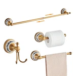 Antique Bronze Bathroom Hardware Set,adjustable Towel Rack, Toilet Roll Paper.... Fixed Price $106.27.