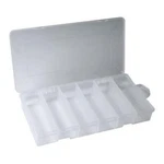6 Compartment Clear Plastic Storage Tray Box Parts Organizer 8 1/4". Fixed Price $11.27.