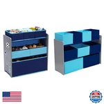 Delta Children Design And Store 6 Toy Organizer Grey/blue Deluxe Multi-bin. Fixed Price $116.77.