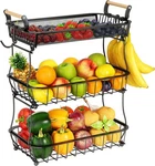 3 Tier Fruit Basket Bowl With 2 Banana Hangers For Kitchen Counter, Vegetable. Fixed Price $52.28.