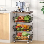 Best Fruit Basket With Wooden Lid For Kitchen 4-TIER Stackable Wire Vegetable. Fixed Price $53.54.