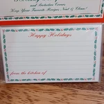 Vtg Christmas Recipe Cards With Protective Covers Labeleze 5" 3" 16 Total Nos. Fixed Price $7.20.