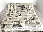 Vintage Magic Cover Adhesive Contact Paper Old Newsprint Catalogue 2 Yards. Fixed Price $15.00.