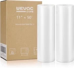 Wevac Vacuum Sealer Bags 11X50 Rolls 2 Pack For Food Saver, Meal, Weston.. Fixed Price $33.99.