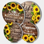 Tucocoo Retro Electric Stove Burner Covers,sunflower Set Of 4 Round Bur.... Fixed Price $26.28.