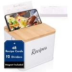 4X6 Recipe Cards And Box Set With Dividers High-capacity Tin Wit.... Fixed Price $33.78.