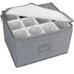 12 Stemware Wine Glass Storage Hard Shell Box Case W/ Dividers Packing Container. Fixed Price $16.14.