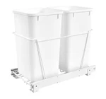 Rev-a-shelf RV-15PB-2 White Double 27 Qt Pullout Trash Can For Kitchen Cabinet. Fixed Price $48.00.