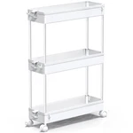 Spacekeeper Slim Rolling Storage Cart, 3 Tier Bathroom Organizer Laun.... Fixed Price $31.01.