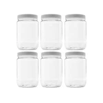 Clearview Containers - 6 Pack Of 32 Ounce Plastic Quart Jars With 89RM Leak Proo. Fixed Price $41.59.