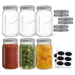 32 Mason Jars With Lids, Labels And Measures! 6-PACK Wide Oz, MP264. Fixed Price $37.99.