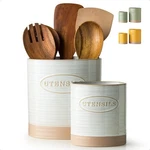 Yhosseun Utensil Holder Set Of 2, Ceramic For Kitchen Counter,.... Fixed Price $41.92.